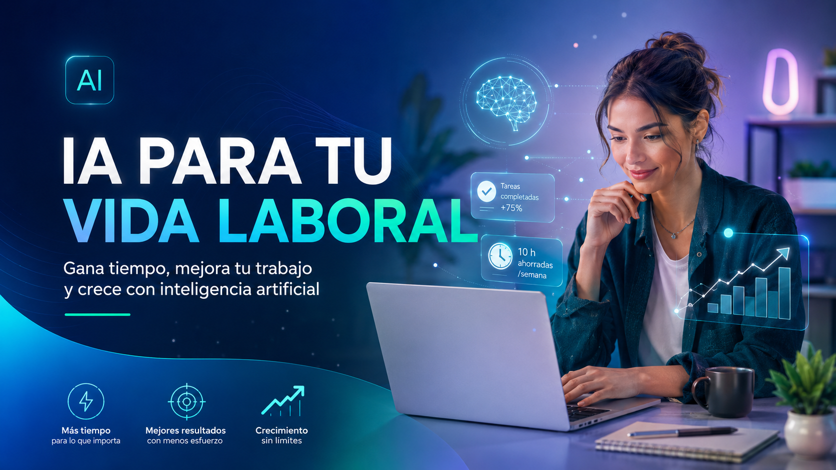 IA PARA TU VIDA LABORAL: Gana tiempo, mejora tu trabajo y crece con inteligencia artificial